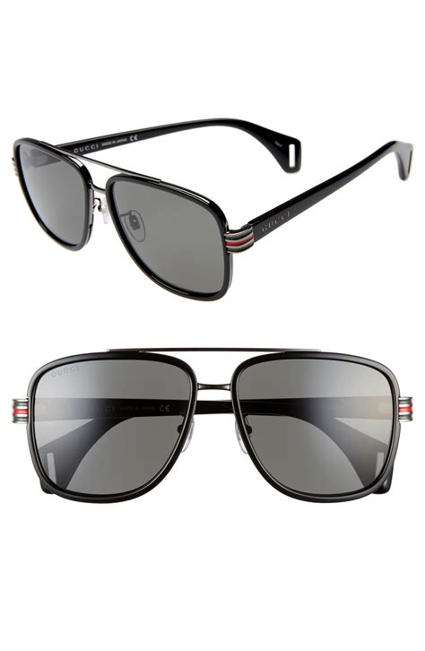 navigator 61mm aviator sunglasses gucci|Gucci 58mm square aviator sunglasses.